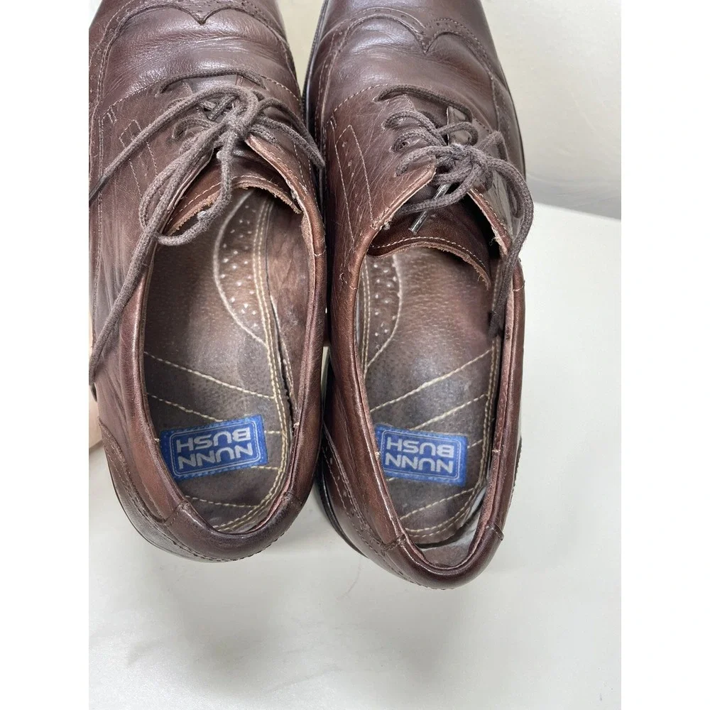 Nunn Bush Mens Size 10,5 M Brown Genuine Leather Shoes # 84058-200 Lace Up